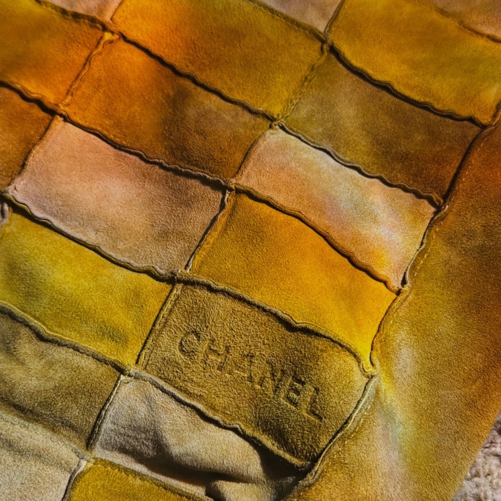 Chanel suede patch vintage bag
